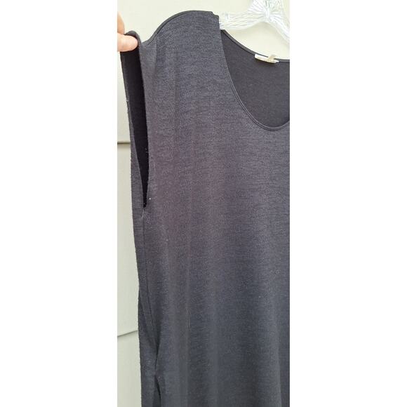 Wilfred Free Aritzia Rayon blend Oversized Minimalist Black Tunic Top Dress  M/L - Picture 4 of 10